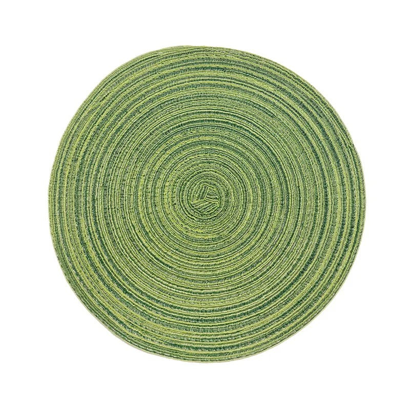 Tapete De Mesa De Algodão Decorador Redondo