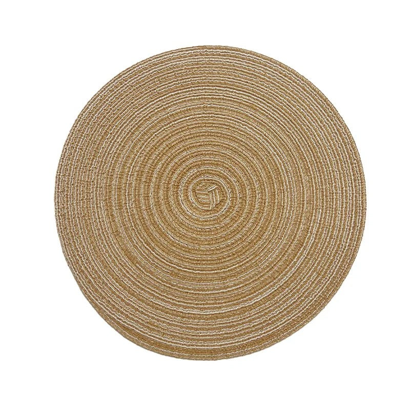 Tapete De Mesa De Algodão Decorador Redondo