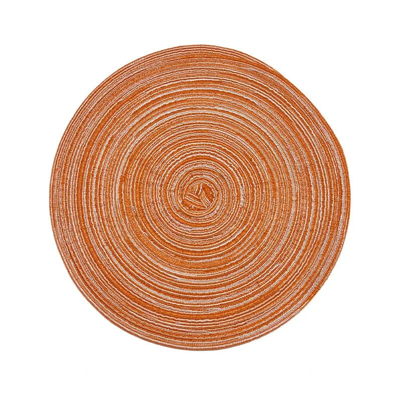 Tapete De Mesa De Algodão Decorador Redondo