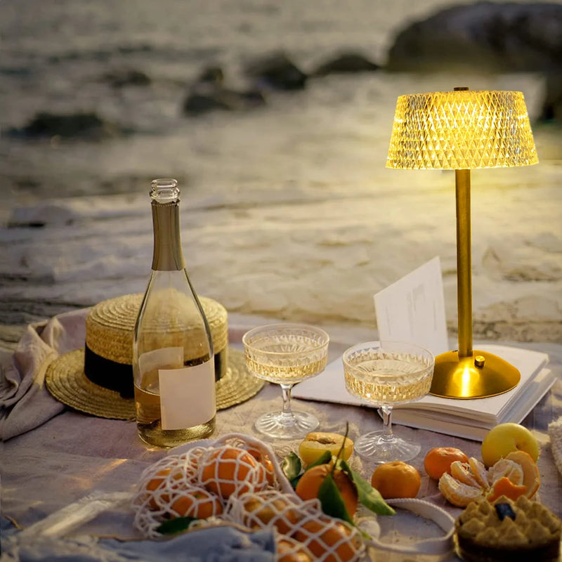 Luminária de Mesa de Cristal