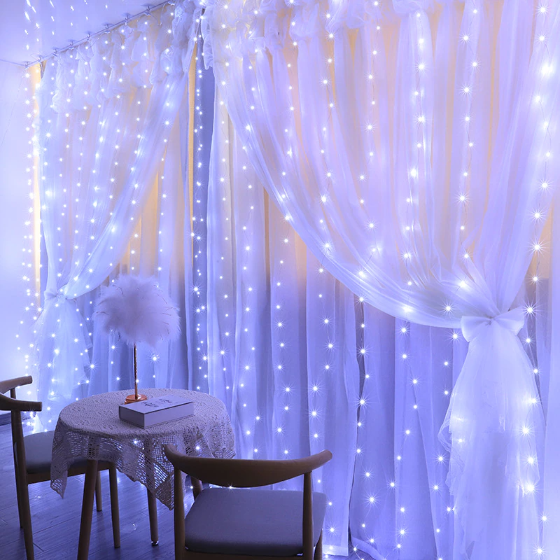 Cortina de LED com Controle Remoto
