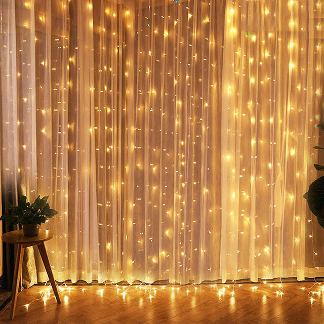 Cortina de LED com Controle Remoto