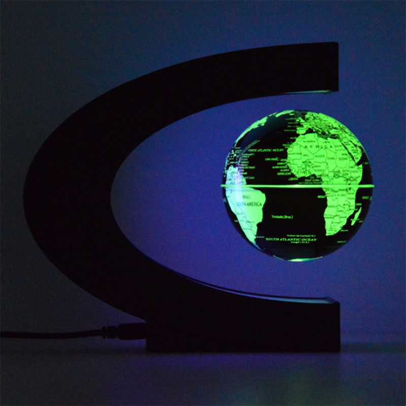 Globo terrestre 3D de levitação magnética com base em forma de C BRANGDY