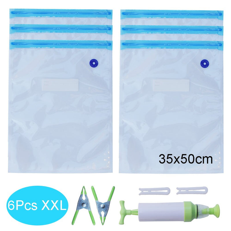 kit de Sacos à Vácuo Reutilizável com Bomba