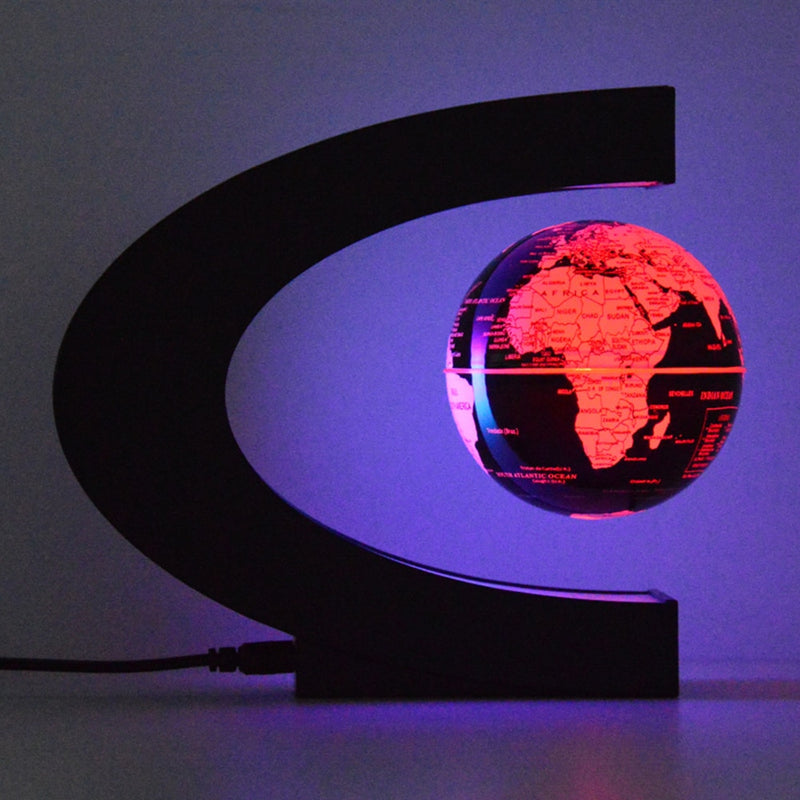 Globo terrestre 3D de levitação magnética com base em forma de C BRANGDY