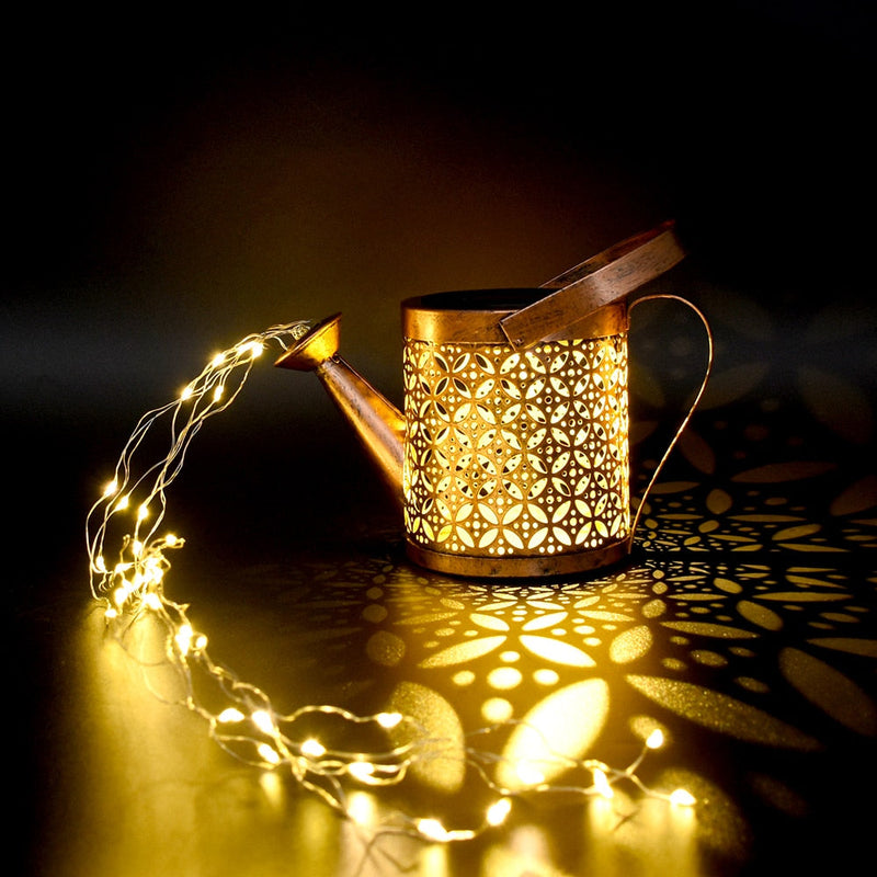 Regador de Decoração com Lâmpada à Luz Solar