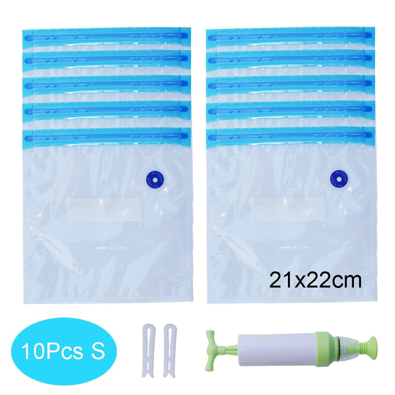 kit de Sacos à Vácuo Reutilizável com Bomba
