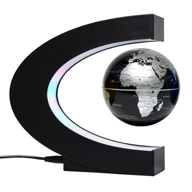 Globo terrestre 3D de levitação magnética com base em forma de C BRANGDY