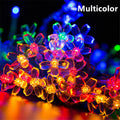 Corda de luzes de flores em LED