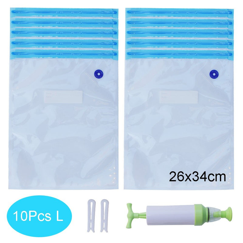 kit de Sacos à Vácuo Reutilizável com Bomba