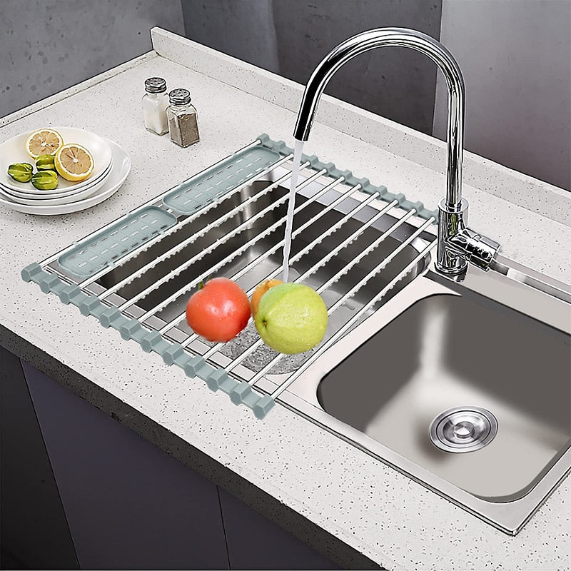 Escorredor Dobrável em Aço Inox