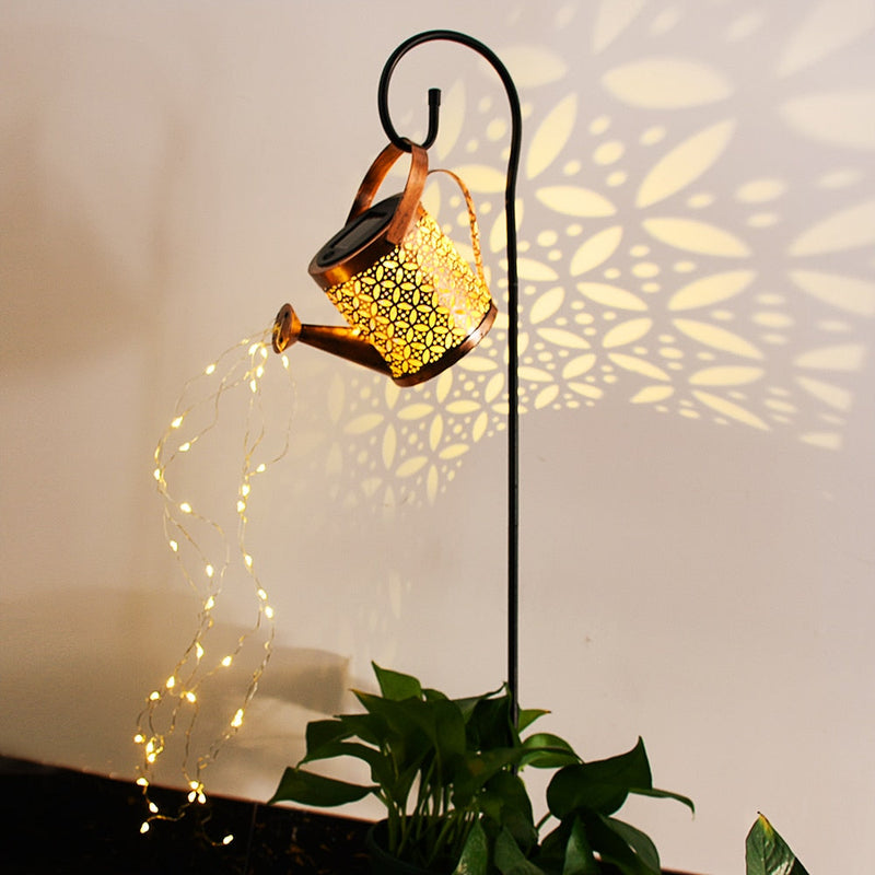 Regador de Decoração com Lâmpada à Luz Solar