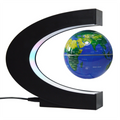 Globo terrestre 3D de levitação magnética com base em forma de C BRANGDY