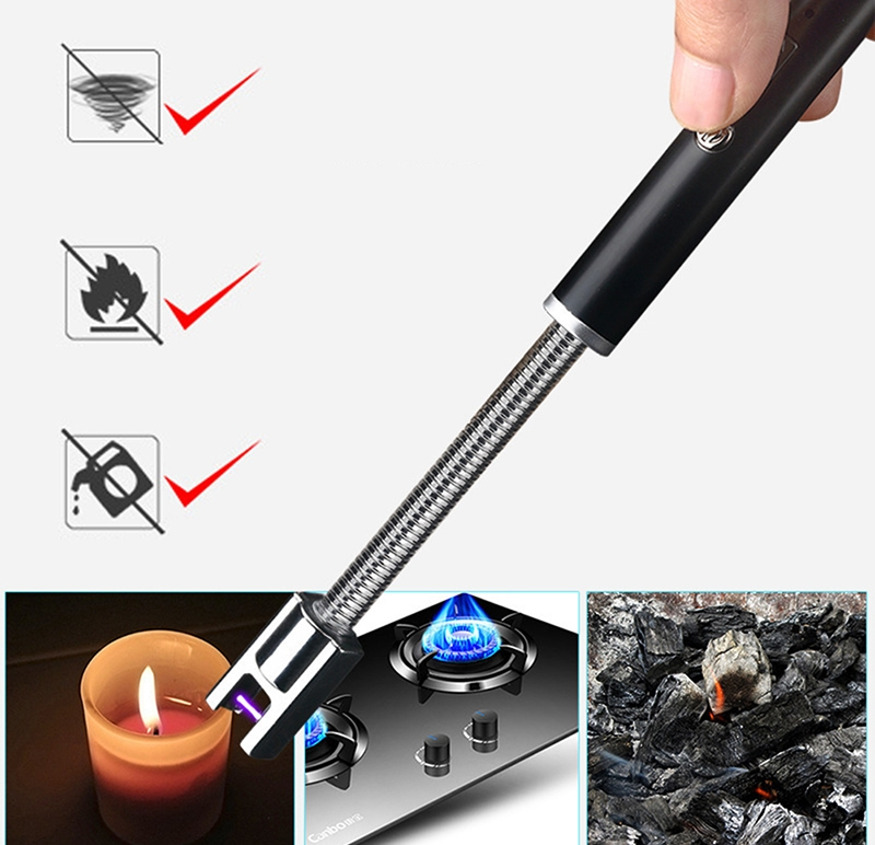 Isqueiro Elétrico Recarregável LED