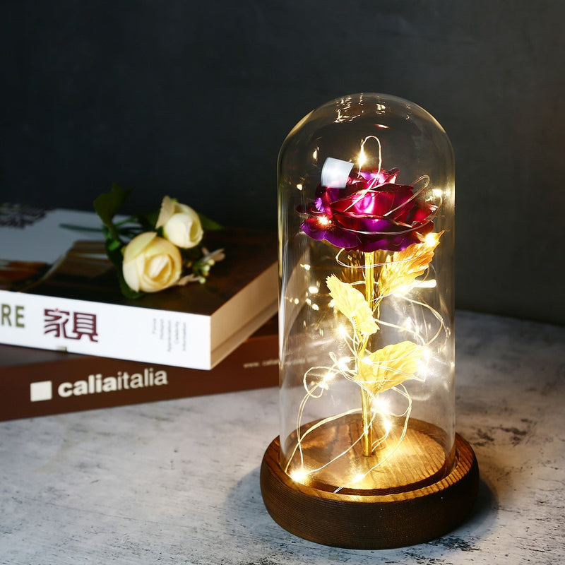 Flores decorativas artificiais de LED com acrílico