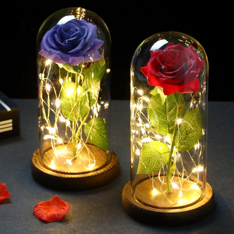 Flores decorativas artificiais de LED com acrílico