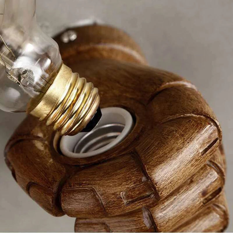 Luminária de parede criativa retrô LED de resina antiga estilo europeu