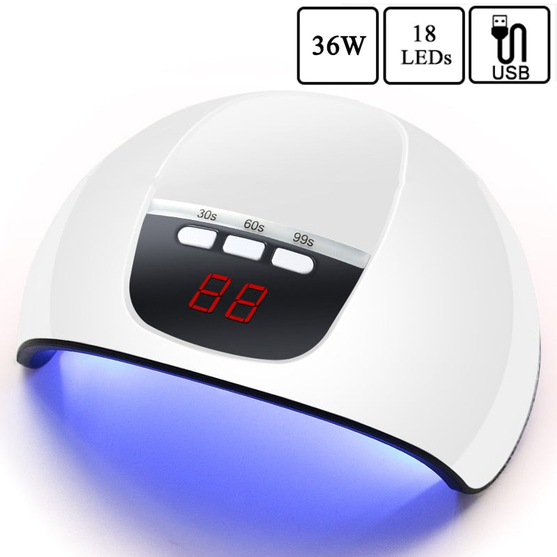 Máquina com lâmpada LED UV para secagem de unha