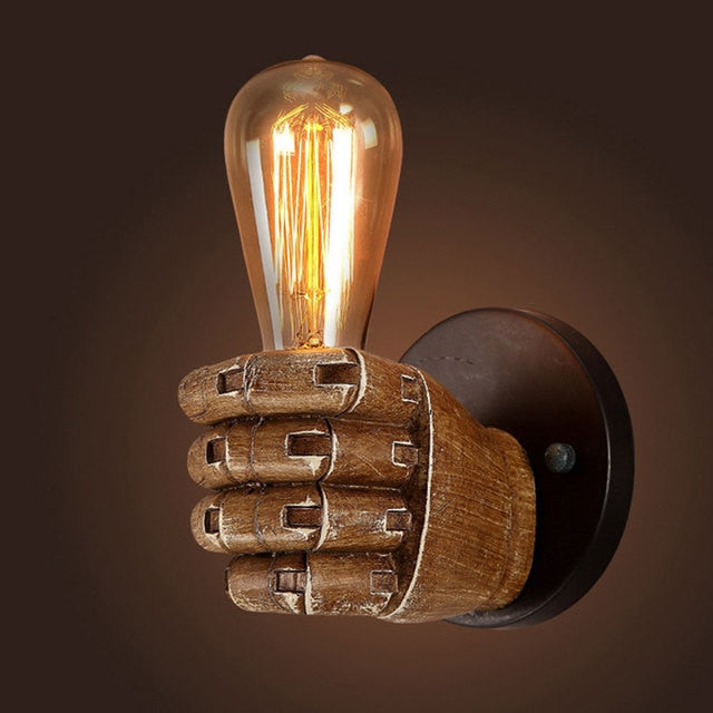 Luminária de parede criativa retrô LED de resina antiga estilo europeu