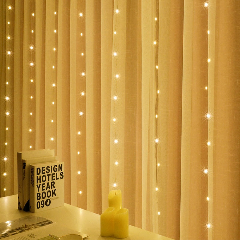 Cortina de LED com Controle Remoto
