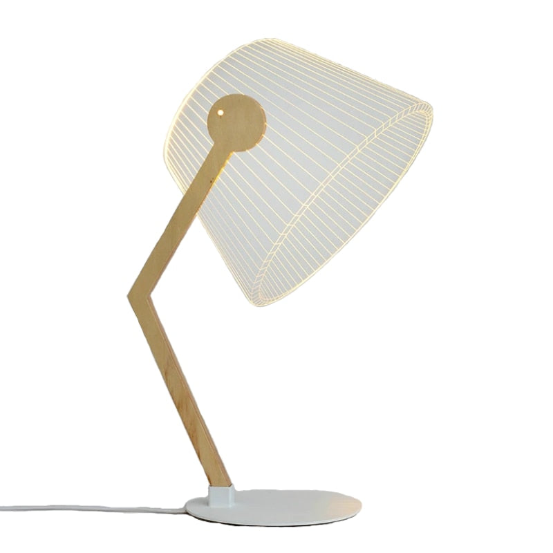 Luminária com lâmpada de led moderna 3d estilo moderno
