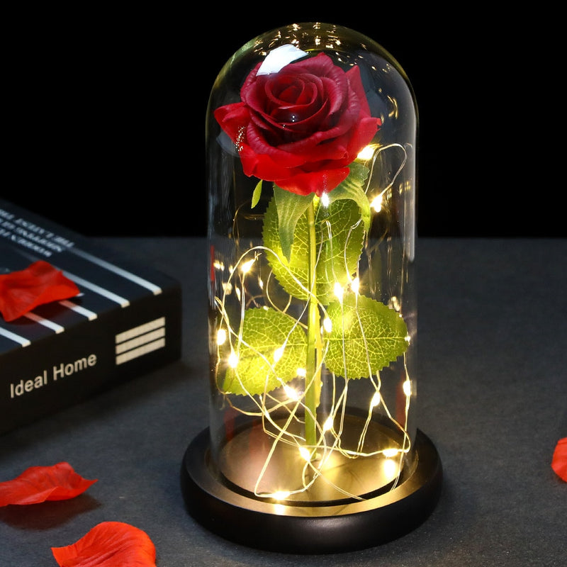 Flores decorativas artificiais de LED com acrílico