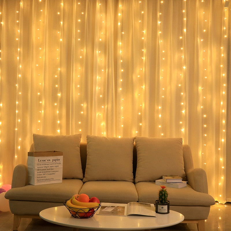 Cortina de LED com Controle Remoto