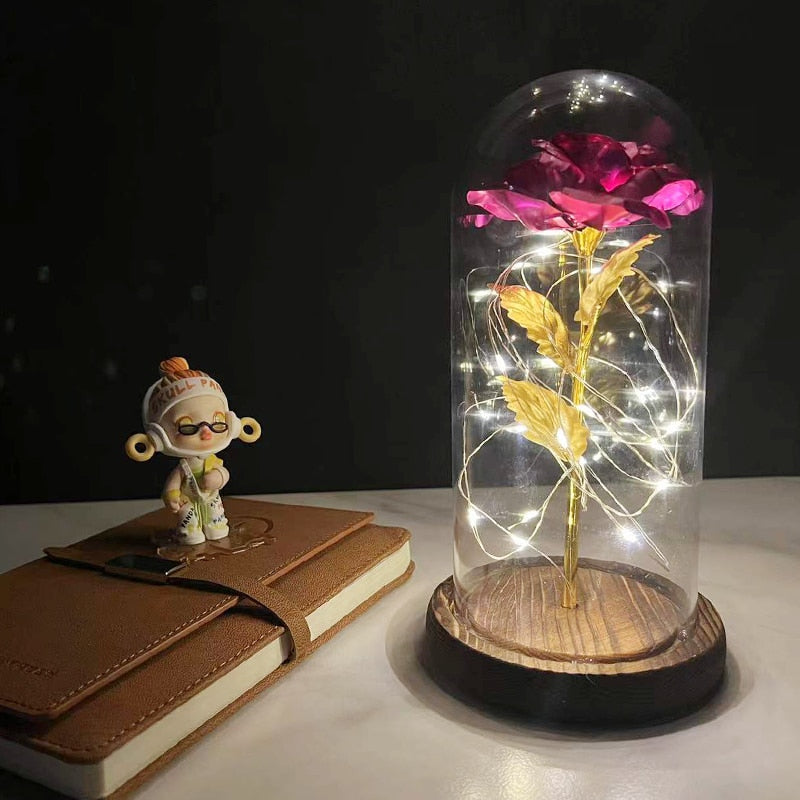 Flores decorativas artificiais de LED com acrílico