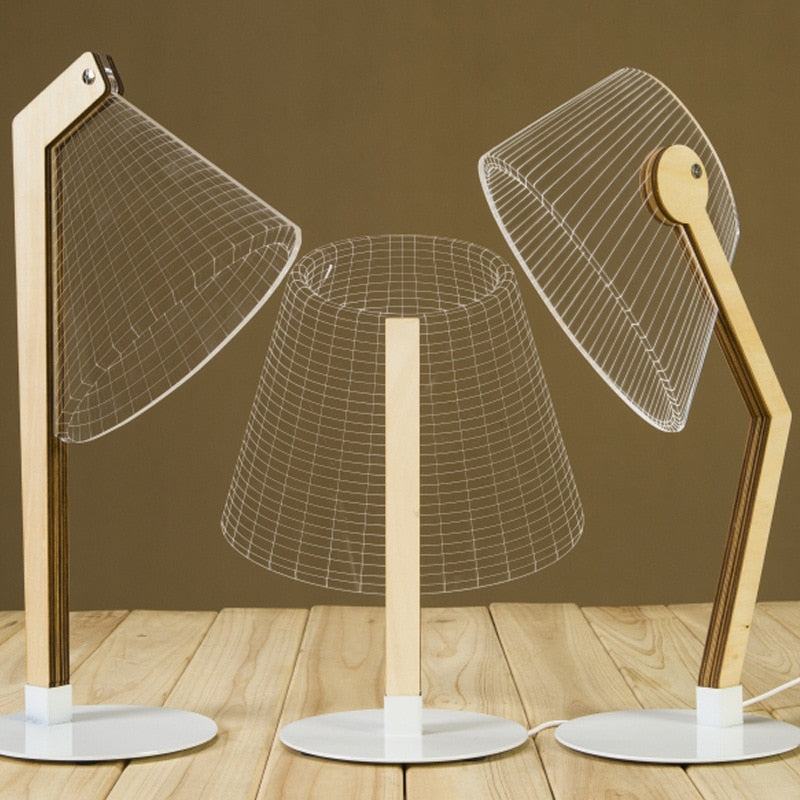 Luminária com lâmpada de led moderna 3d estilo moderno