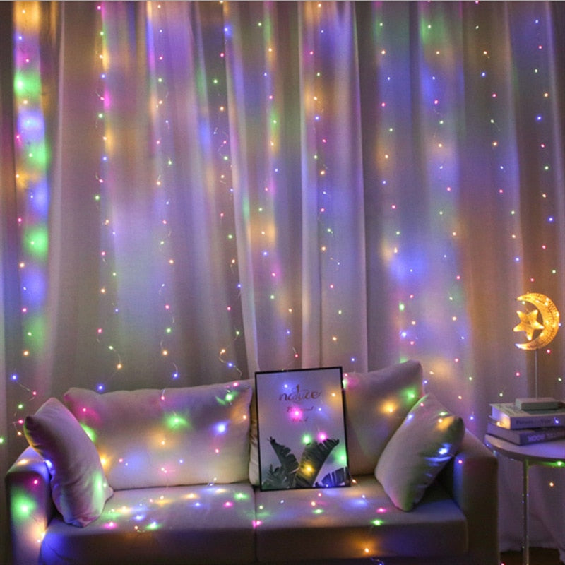 Cortina de LED com Controle Remoto
