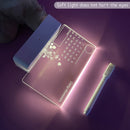 Quadro de notas criativo com luz noturna LED USB com caneta