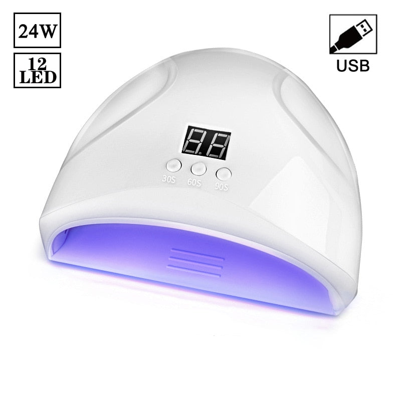 Máquina com lâmpada LED UV para secagem de unha