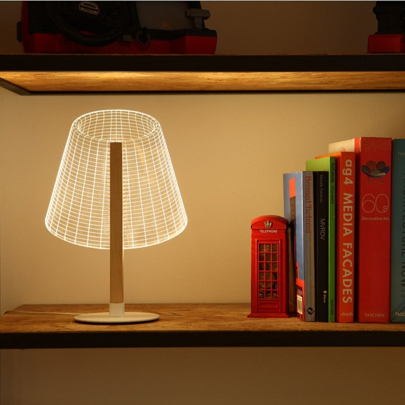 Luminária com lâmpada de led moderna 3d estilo moderno