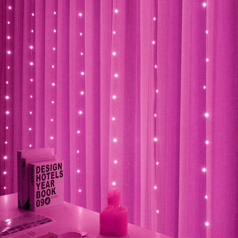 Cortina de LED com Controle Remoto