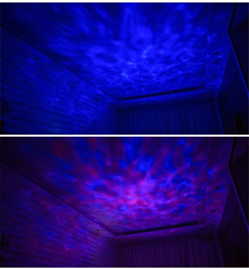 Projetor Night Light de Ondas do Oceano LED com Controle Remoto