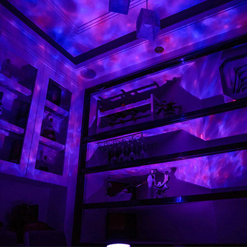 Projetor Night Light de Ondas do Oceano LED com Controle Remoto