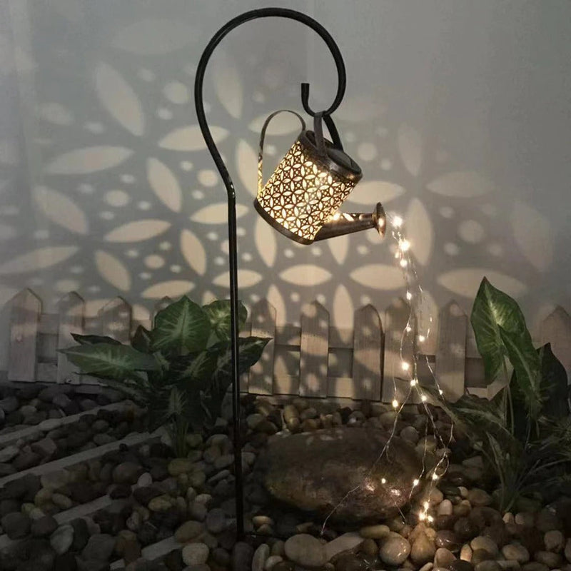 Regador de Decoração com Lâmpada à Luz Solar